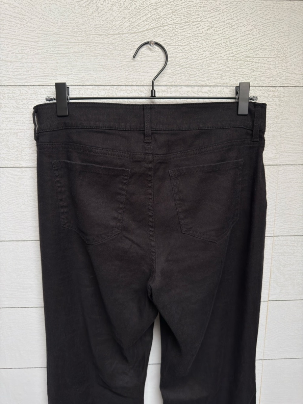 Curves 360 NYDJ Black Linen Blend Straight Leg Pants Stretch Slim Size 4 - Picture 11 of 16